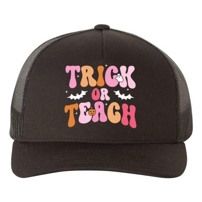 Trick Or Teach Halloween Teacher Kids Teacher Life Yupoong Adult 5-Panel Trucker Hat