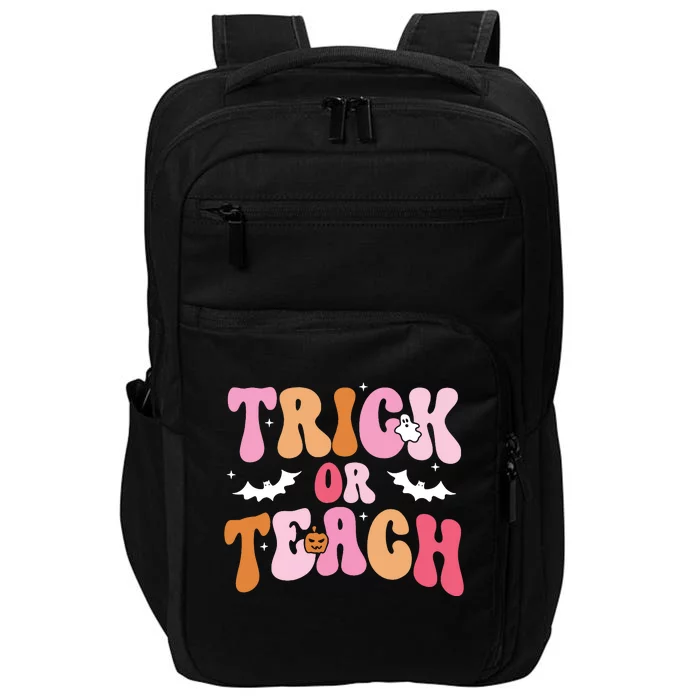 Trick Or Teach Halloween Teacher Kids Teacher Life Impact Tech Backpack