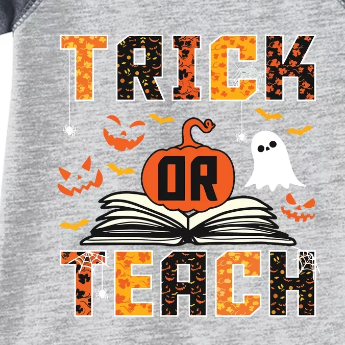 Trick Or Teach Retro Halloween Teacher Costume Infant Baby Jersey Bodysuit