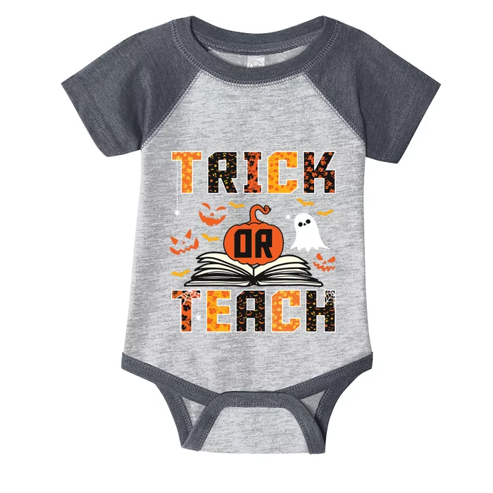 Trick Or Teach Retro Halloween Teacher Costume Infant Baby Jersey Bodysuit