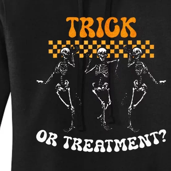 Trick Or Treatment Physical Therapy Skeleton PT Halloween Women's Pullover Hoodie