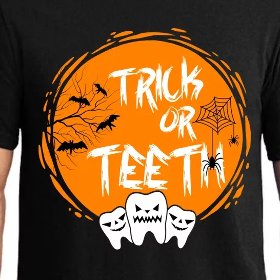 Trick Or Teeth Halloween Dentist Dental Hygienist Cool Gift Pajama Set