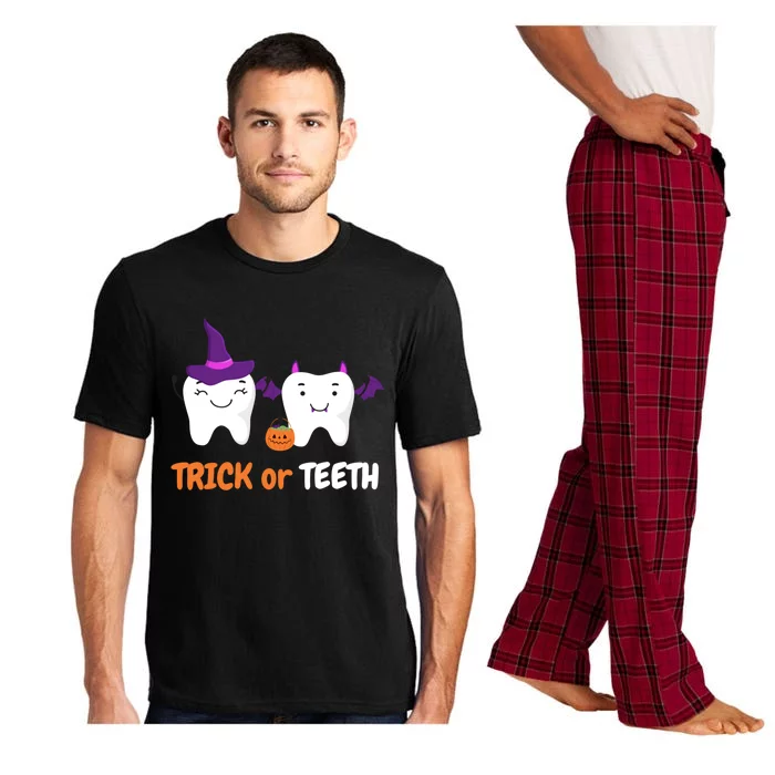 Trick Or Teeth Treat Funny Dental Halloween Dentist Cool Gift Pajama Set