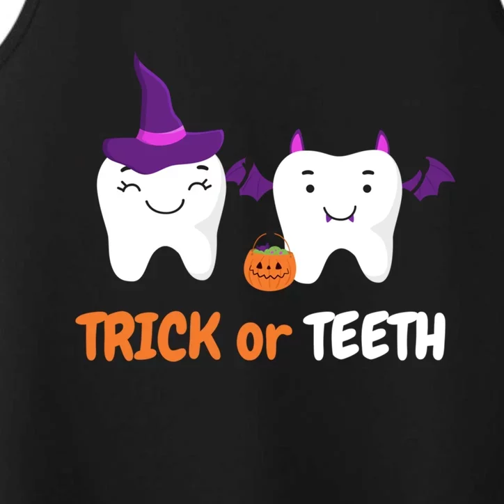 Trick Or Teeth Treat Funny Dental Halloween Dentist Cool Gift Performance Tank