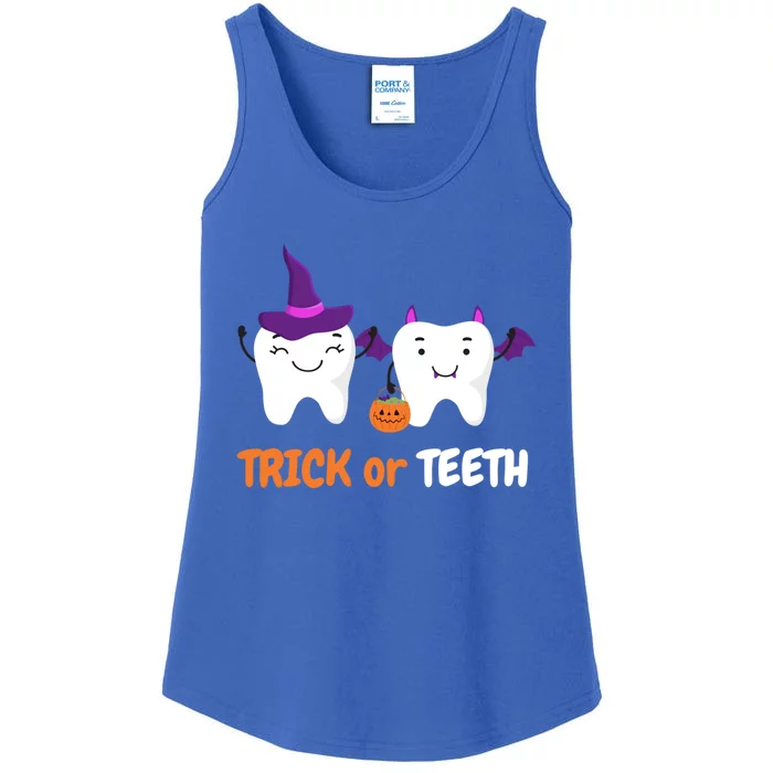 Trick Or Teeth Treat Funny Dental Halloween Dentist Cool Gift Ladies Essential Tank