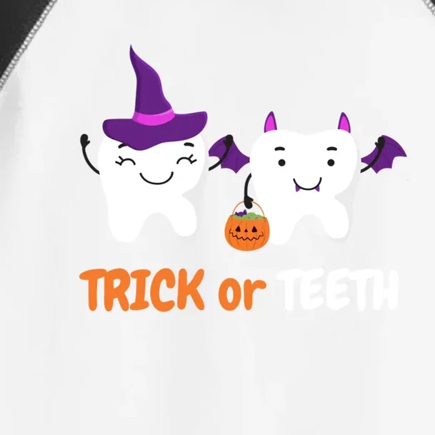 Trick Or Teeth Treat Funny Dental Halloween Dentist Cool Gift Toddler Fine Jersey T-Shirt