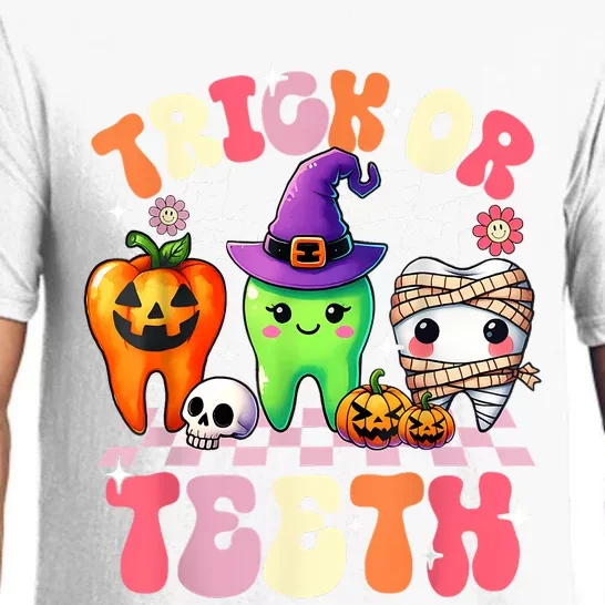 Trick Or Teeth Halloween Dentist Dental Hygienist Assistant Pajama Set