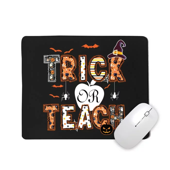 Trick Or Teach Retro Halloween Teacher Costume Mousepad