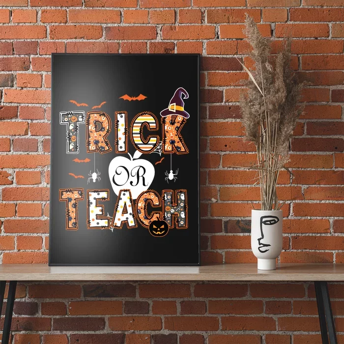 Trick Or Teach Retro Halloween Teacher Costume Poster