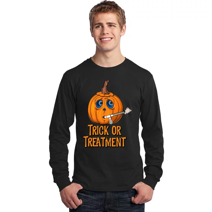 Trick Or Treatment Funny Halloween Respiratory Therapist Tall Long Sleeve T-Shirt