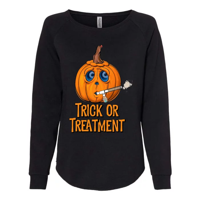 Trick Or Treatment Funny Halloween Respiratory Therapist Womens California Wash Sweatshirt