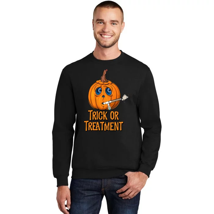 Trick Or Treatment Funny Halloween Respiratory Therapist Tall Sweatshirt