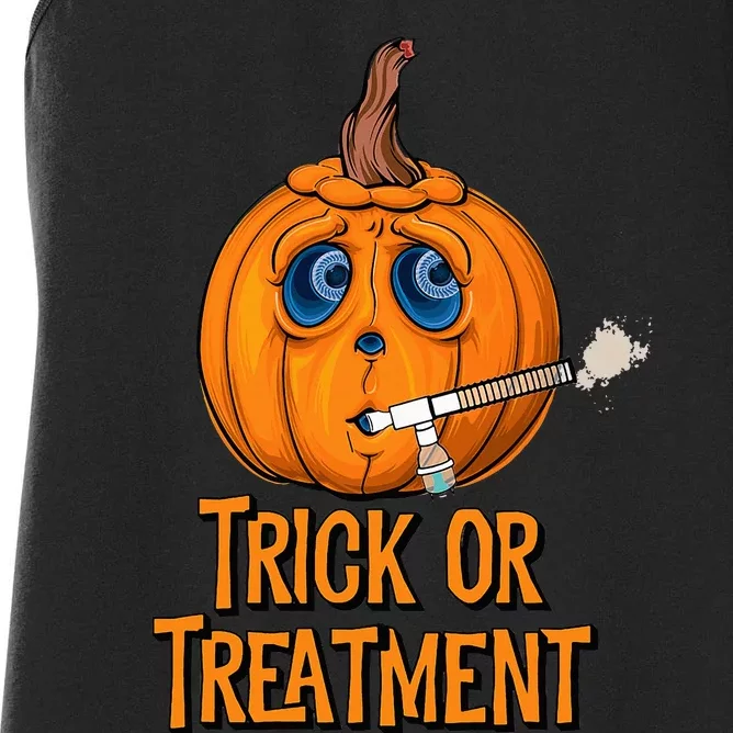 Trick Or Treatment Funny Halloween Respiratory Therapist Women's Racerback Tank