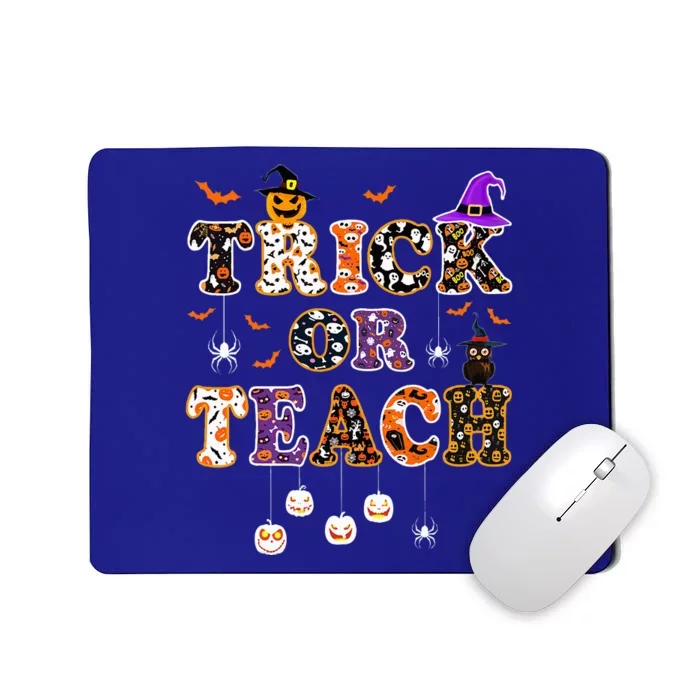 Trick Or Teach Retro Halloween Teacher Costume Mousepad