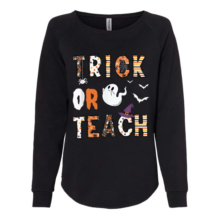 Trick Or Teach Funny Teacher Halloween Costume Womens California Wash Sweatshirt