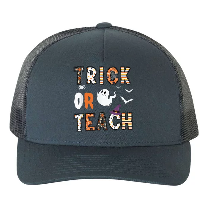 Trick Or Teach Funny Teacher Halloween Costume Yupoong Adult 5-Panel Trucker Hat