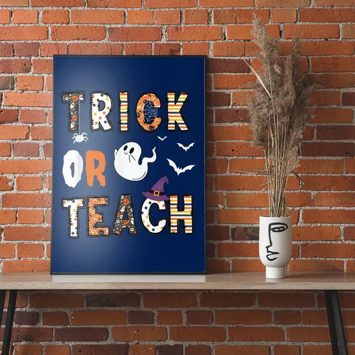 Trick Or Teach Funny Teacher Halloween Costume Poster