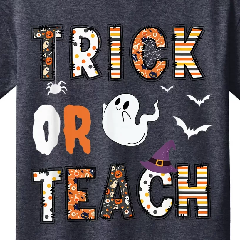 Trick Or Teach Funny Teacher Halloween Costume Kids T-Shirt