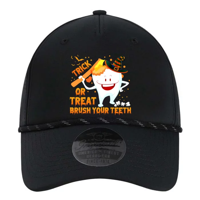 Trick Or Treat Brush Your Teeth Dentist Halloween Costume Gift Performance The Dyno Cap