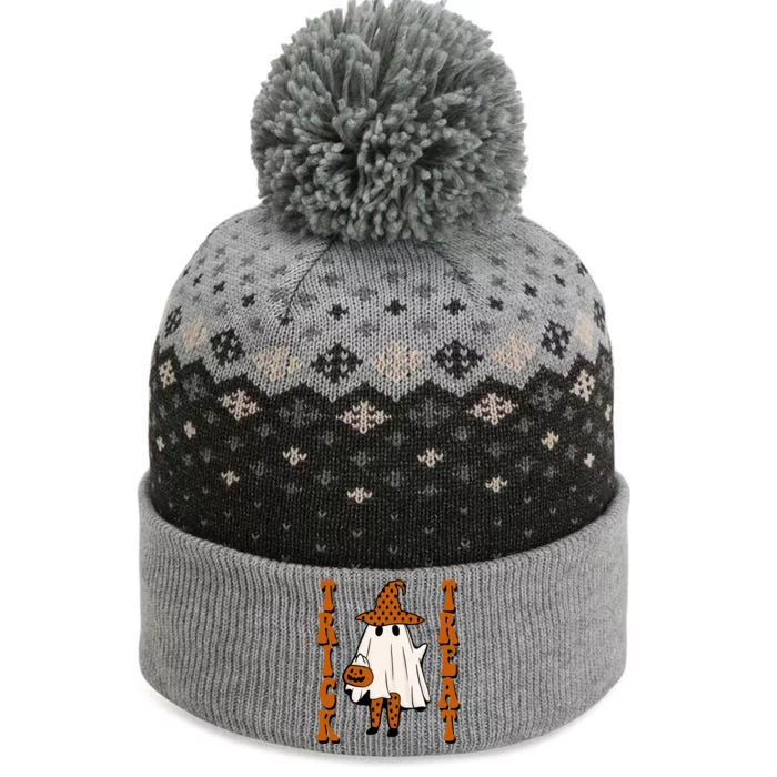 Trick Or Treat Festive Halloween Ghost The Baniff Cuffed Pom Beanie