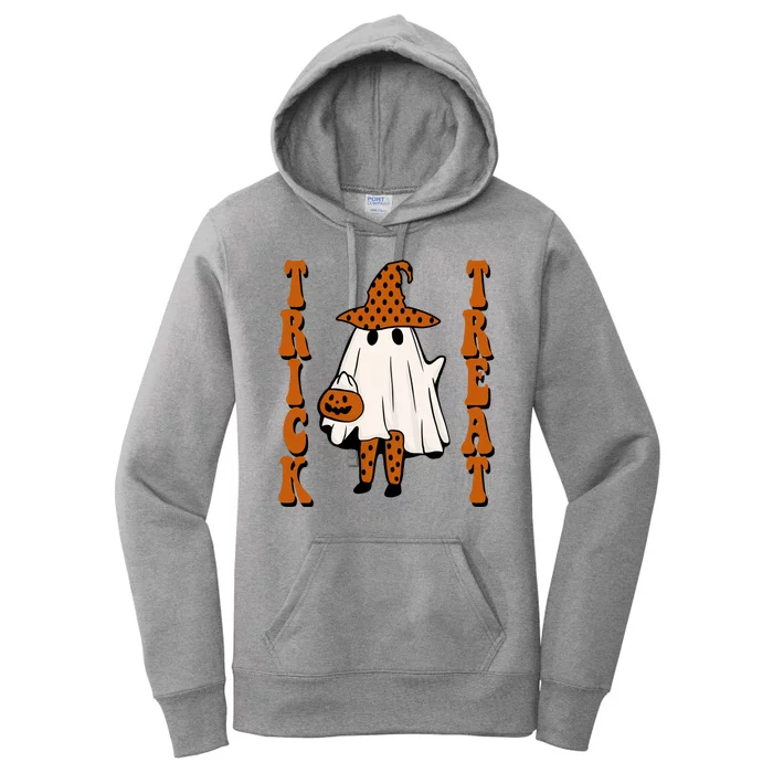 Trick Or Treat Festive Halloween Ghost Women's Pullover Hoodie