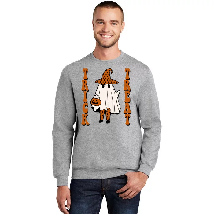 Trick Or Treat Festive Halloween Ghost Tall Sweatshirt