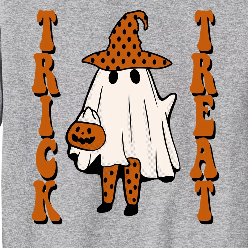 Trick Or Treat Festive Halloween Ghost Tall Sweatshirt