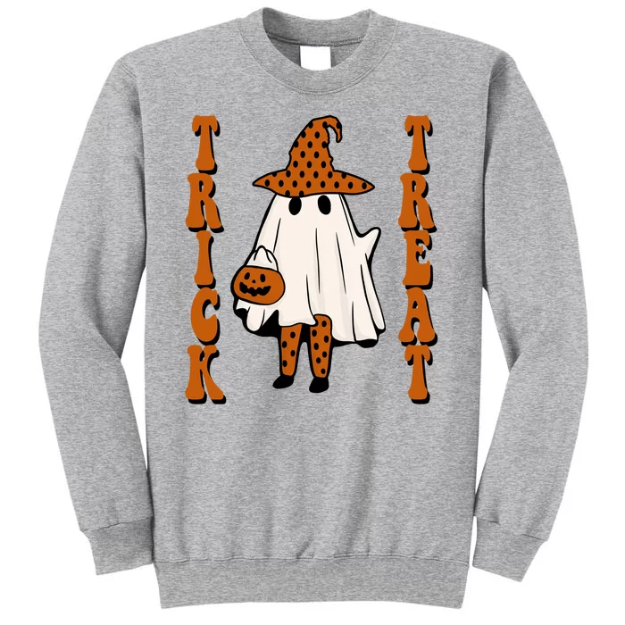 Trick Or Treat Festive Halloween Ghost Tall Sweatshirt