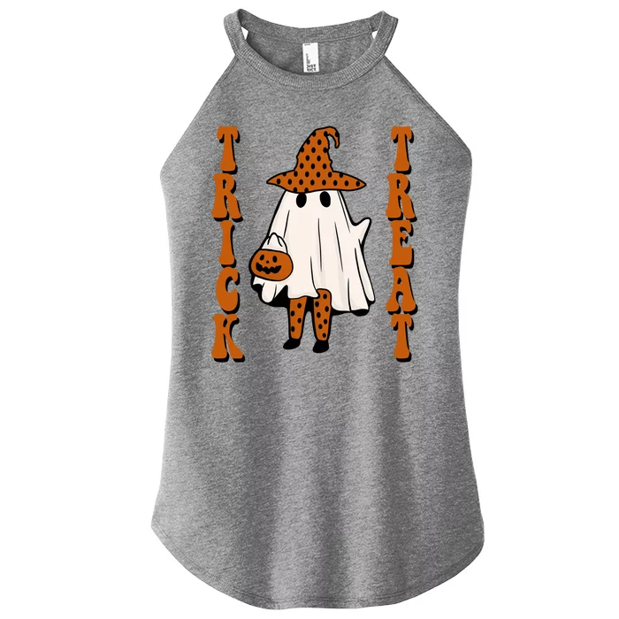 Trick Or Treat Festive Halloween Ghost Women’s Perfect Tri Rocker Tank