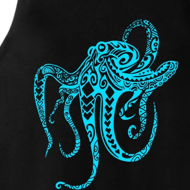 Tribal Octopus Ladies Tri-Blend Wicking Tank