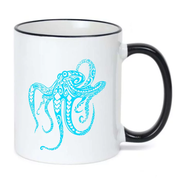 Tribal Octopus Black Color Changing Mug