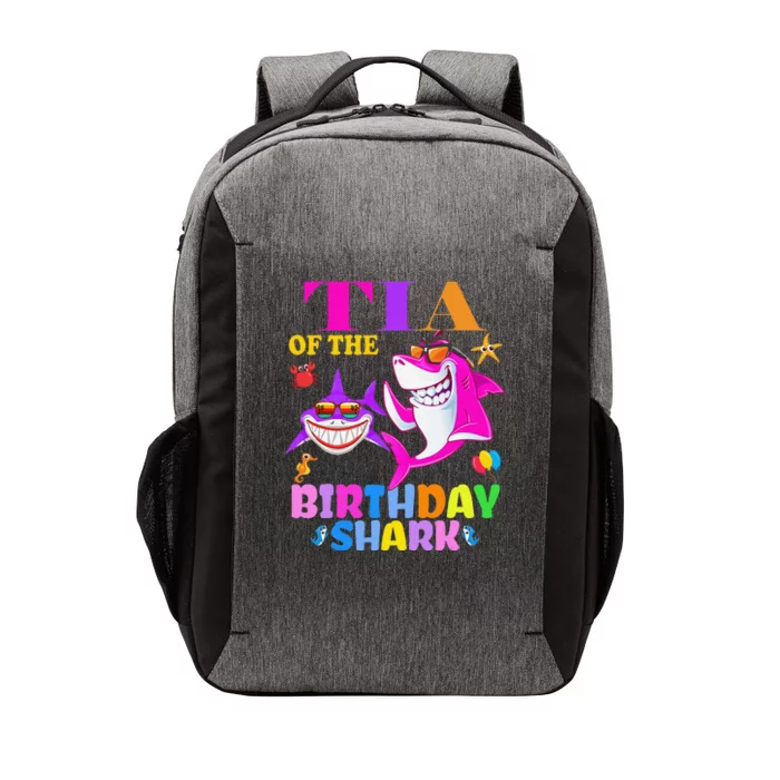 Tia Of The Birthday Shark Tia Shark MotherS Day Mom Shark Vector Backpack