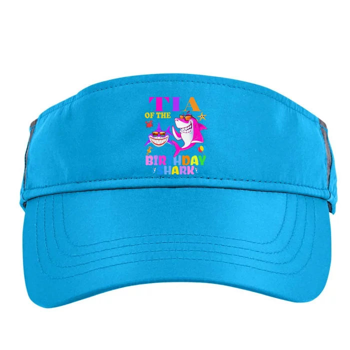 Tia Of The Birthday Shark Tia Shark MotherS Day Mom Shark Adult Drive Performance Visor