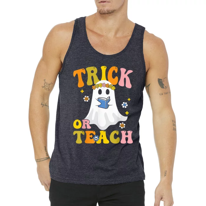 Trick or Teach Funny Halloween for Teachers Tank Top