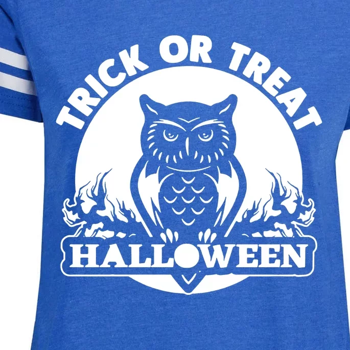 Trick Or Treat Halloween Enza Ladies Jersey Football T-Shirt