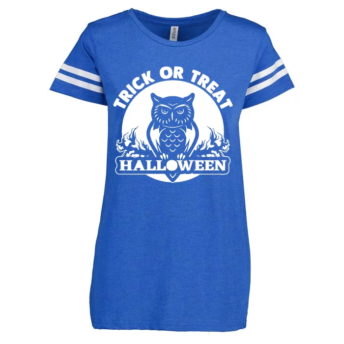 Trick Or Treat Halloween Enza Ladies Jersey Football T-Shirt