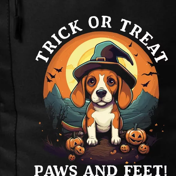 Trick Or Treat Paws And Feet Beagle Witch Halloween Puppy Daily Commute Backpack