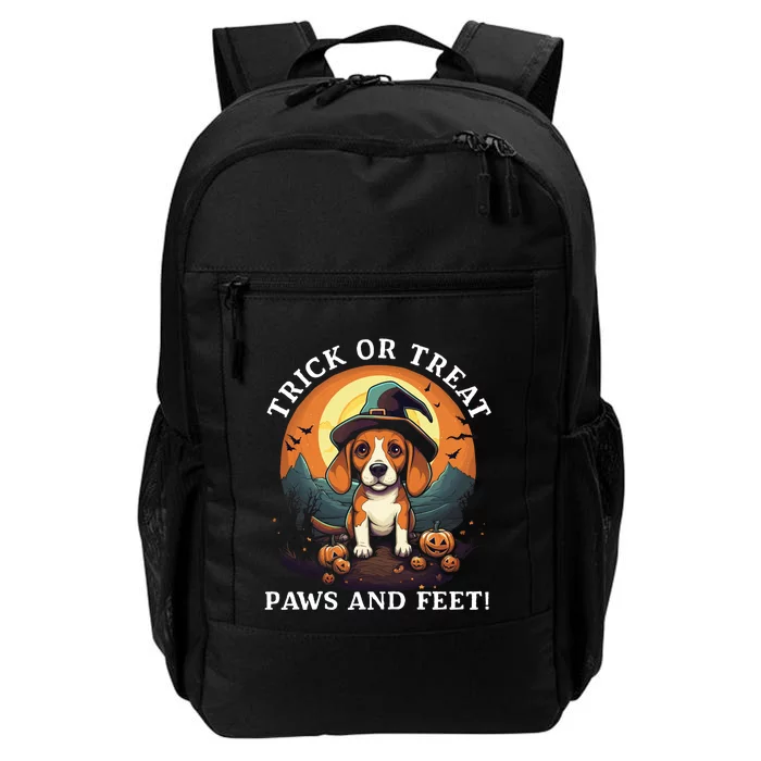 Trick Or Treat Paws And Feet Beagle Witch Halloween Puppy Daily Commute Backpack