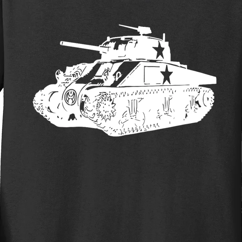 Tanks On Tanks Summer Tankception White Kids Long Sleeve Shirt