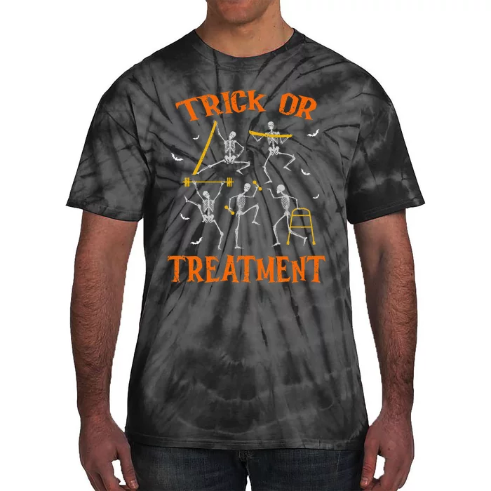 Trick Or Treatment Pt Physical Therapy Therapist Halloween Tie-Dye T-Shirt