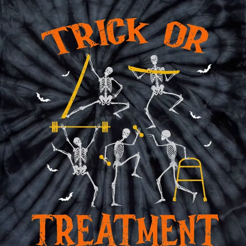 Trick Or Treatment Pt Physical Therapy Therapist Halloween Tie-Dye T-Shirt