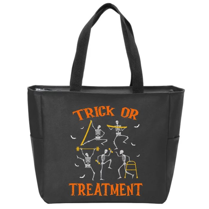 Trick Or Treatment Pt Physical Therapy Therapist Halloween Zip Tote Bag