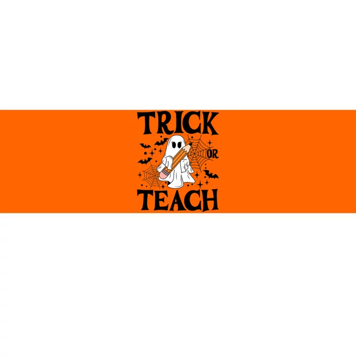 Trick Or Teach Funny Spooky Teacher Ghost Boo Halloween Costume 2024 Gifts Bumper Sticker