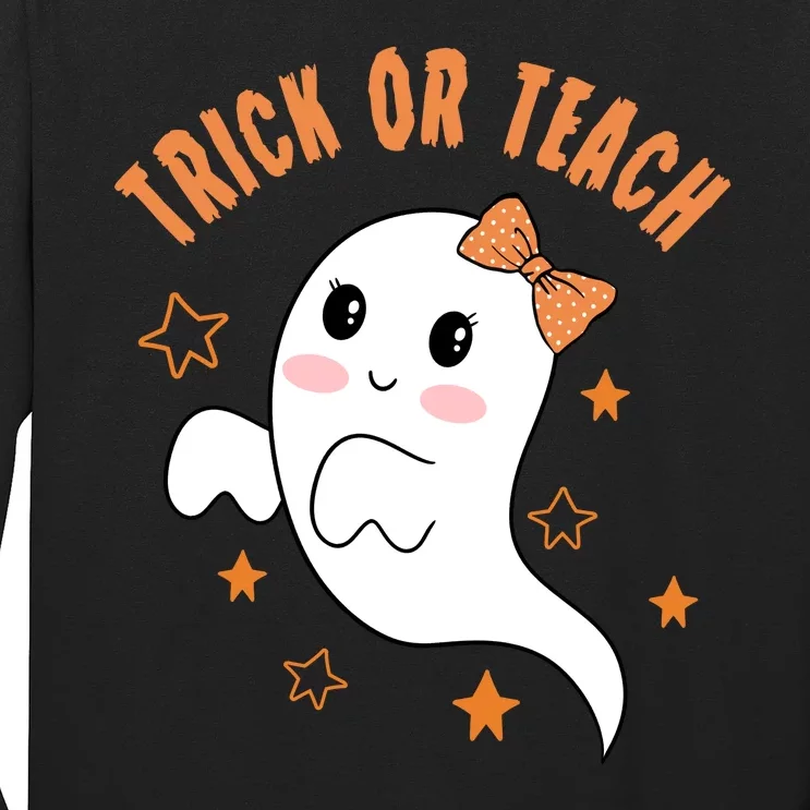 Trick Or Teach Cute Halloween Teacher Long Sleeve Shirt