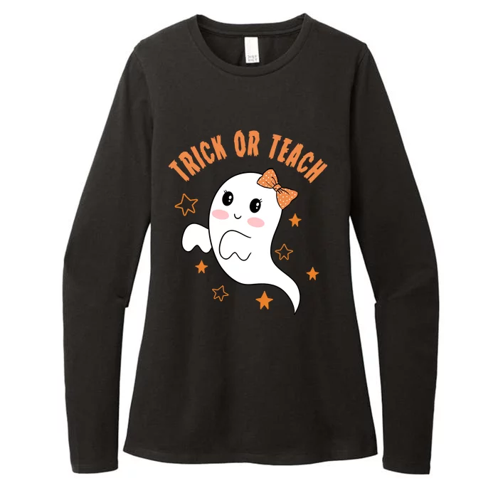 Trick Or Teach Cute Halloween Teacher Womens CVC Long Sleeve Shirt