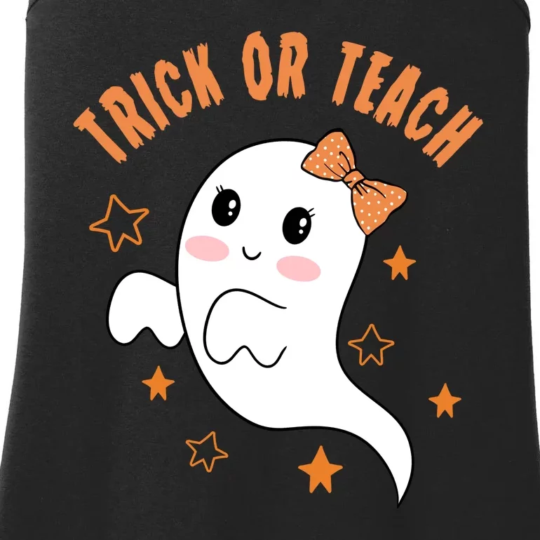 Trick Or Teach Cute Halloween Teacher Ladies Essential Tank