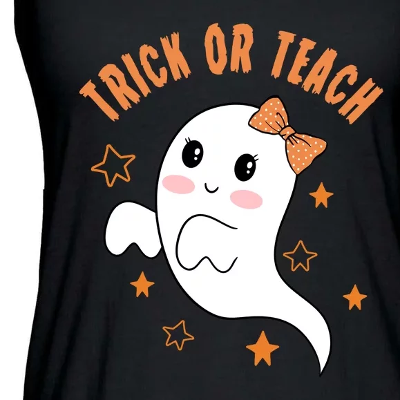 Trick Or Teach Cute Halloween Teacher Ladies Essential Flowy Tank