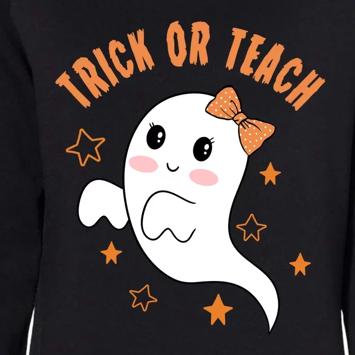 Trick Or Teach Cute Halloween Teacher Womens California Wash Sweatshirt