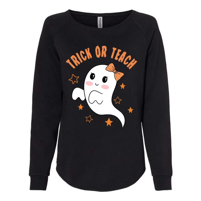 Trick Or Teach Cute Halloween Teacher Womens California Wash Sweatshirt