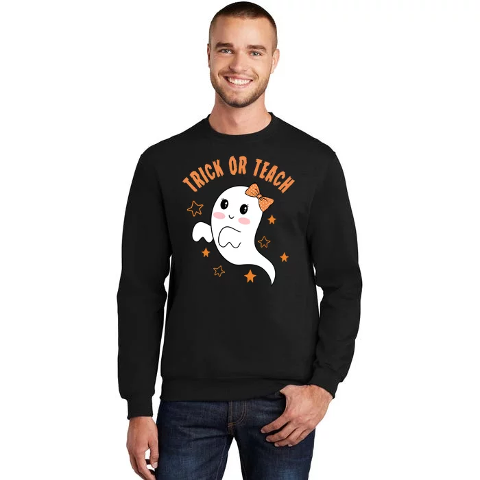 Trick Or Teach Cute Halloween Teacher Tall Sweatshirt